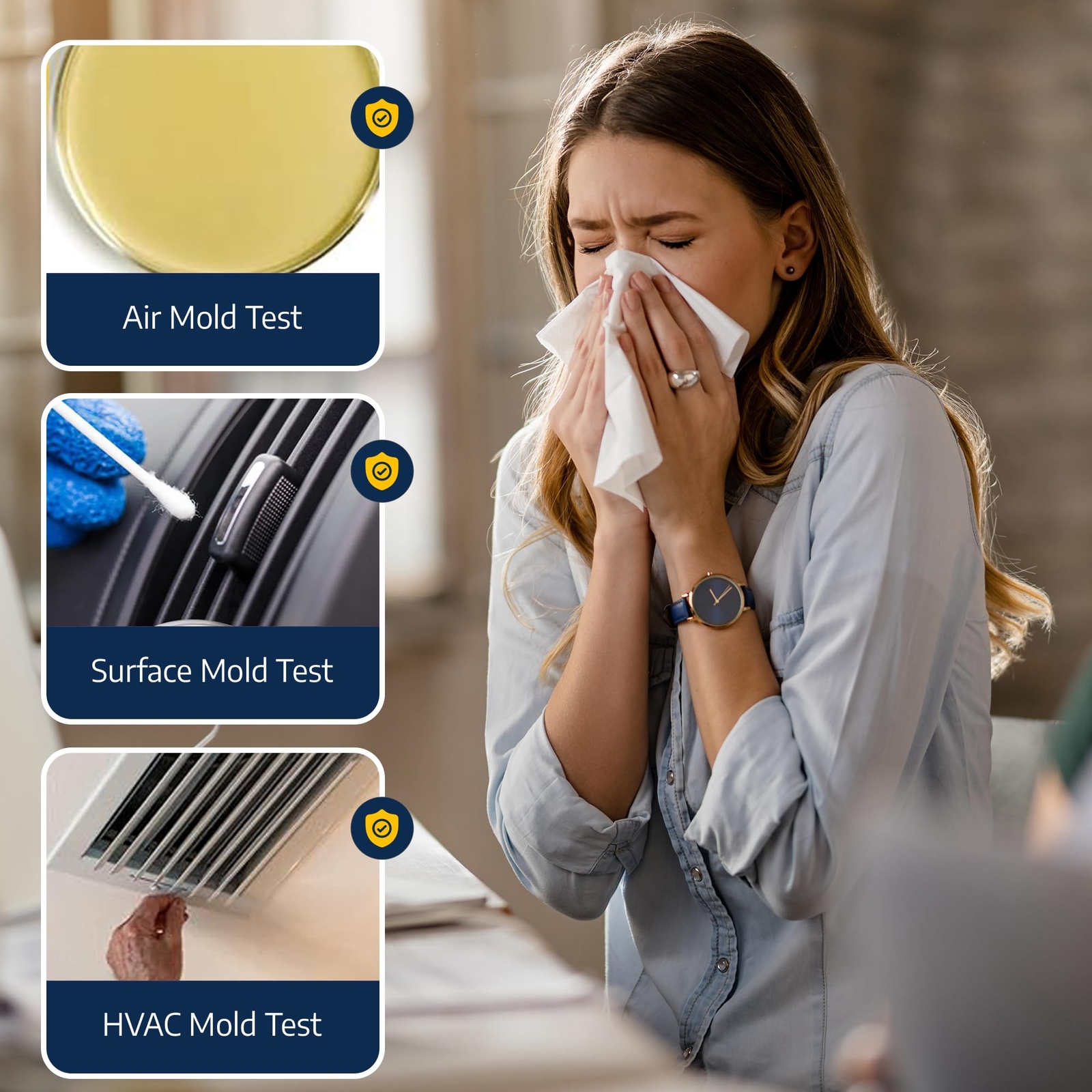 Mold Testing Kit with 10 Individual Tests - DIY Mold Test Kit for Home -