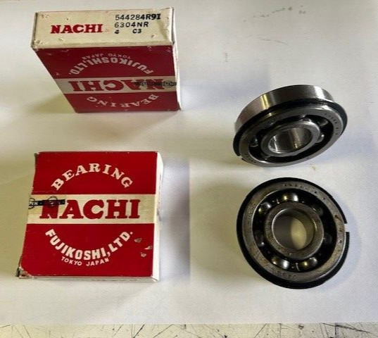 NACHI 6304 NR DEEP GROOVE BALL BEARING, OPEN, NO SEALS+SNAP RING 20x52x15 mm