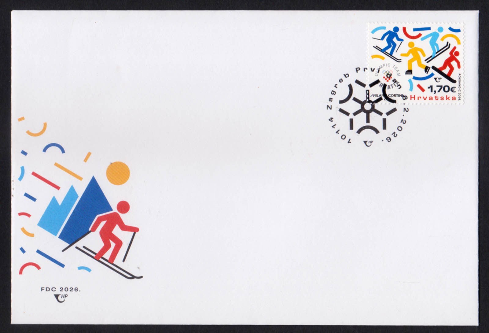 CROATIA - 2026 WINTER OLYMPIC GAMES MILAN CORTINA - FDC
