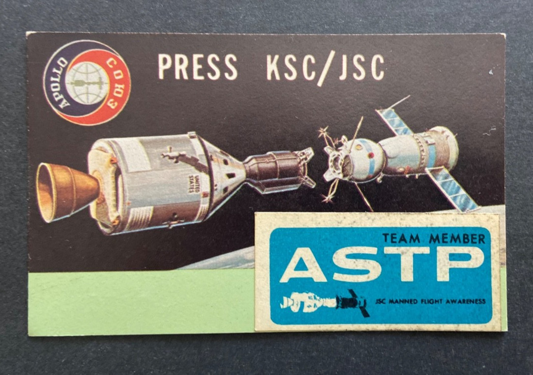 Original NASA (8) Item Mixed Apollo Soyuz Lot - Includes (3) Access Badges