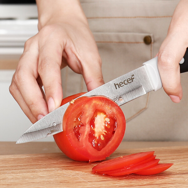 14 PCS Kitchen Knife Block Set High Carbon Stainless Steel Cutlery w/ Sharpener