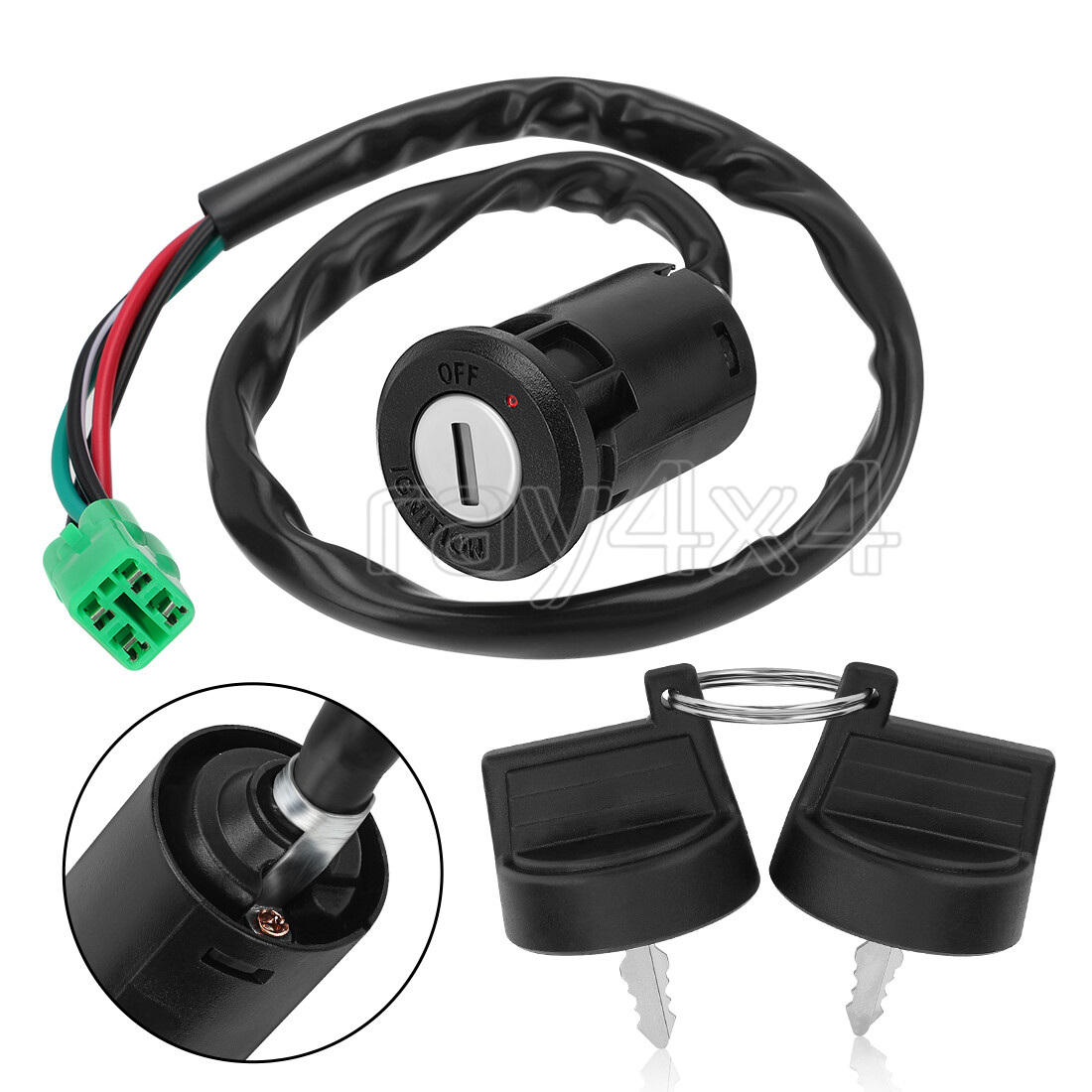 Ignition Key Switch for Honda Sportrax TRX400EX 2005-2008 ATV 35100-HP1-003