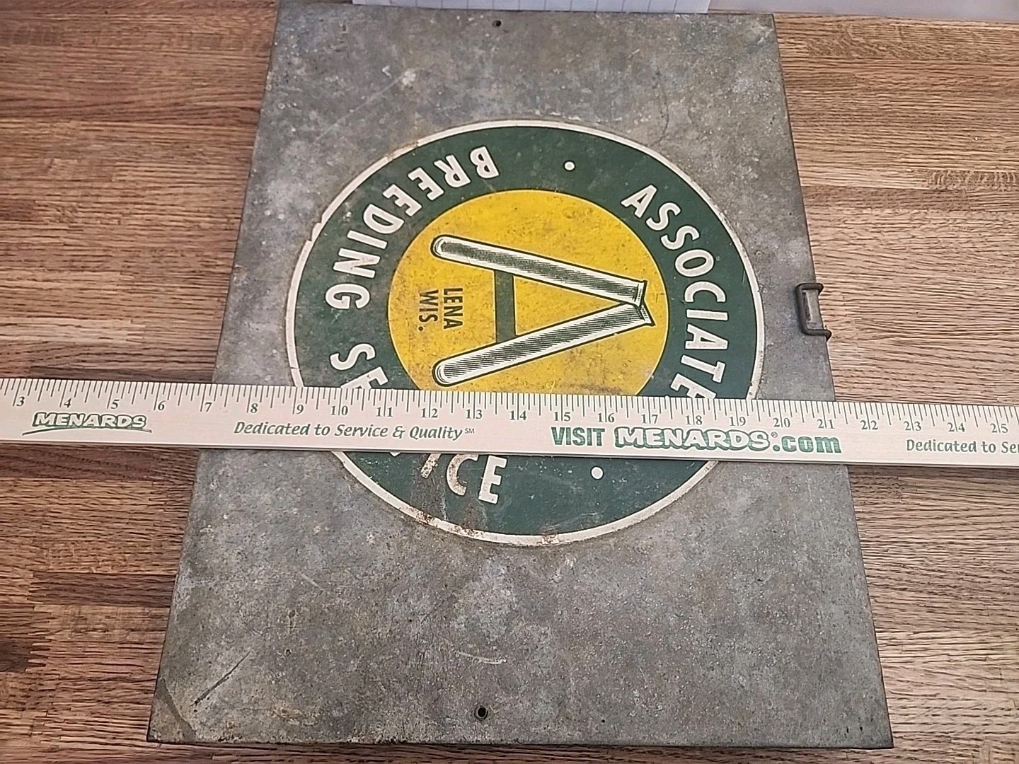 Vintage Associated Breeding Service Metal Box, Lena, WI Horse Insemination