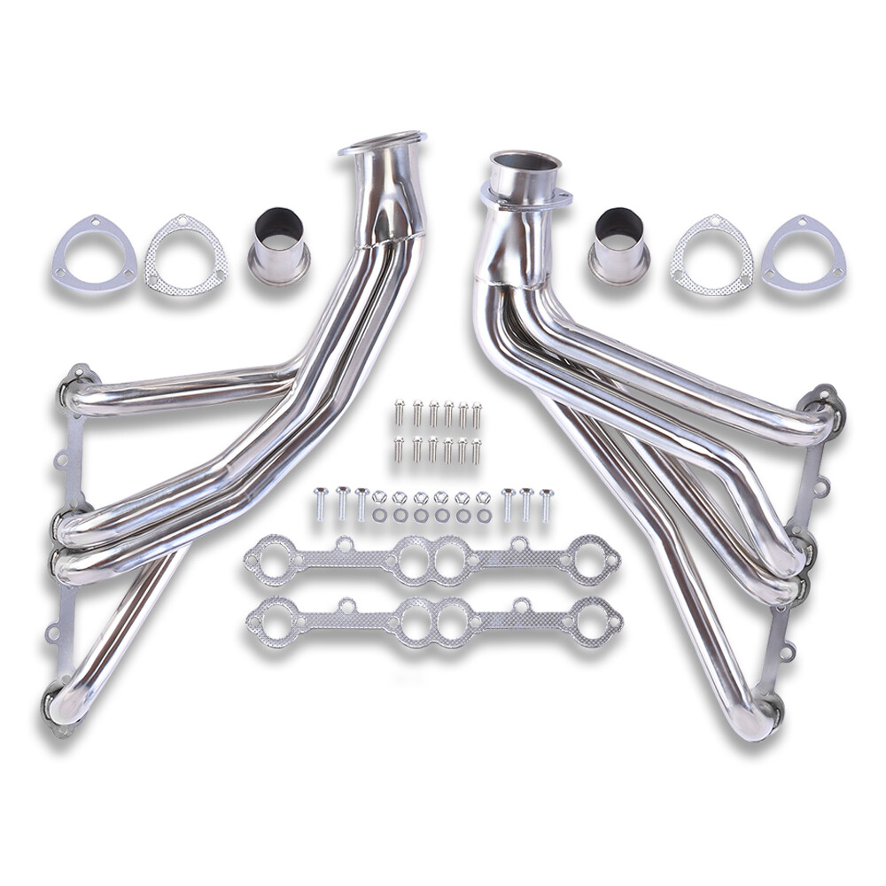 Polished stainless steel Headers For 66-87 SBC Chevy GMC Truck 265 327 350