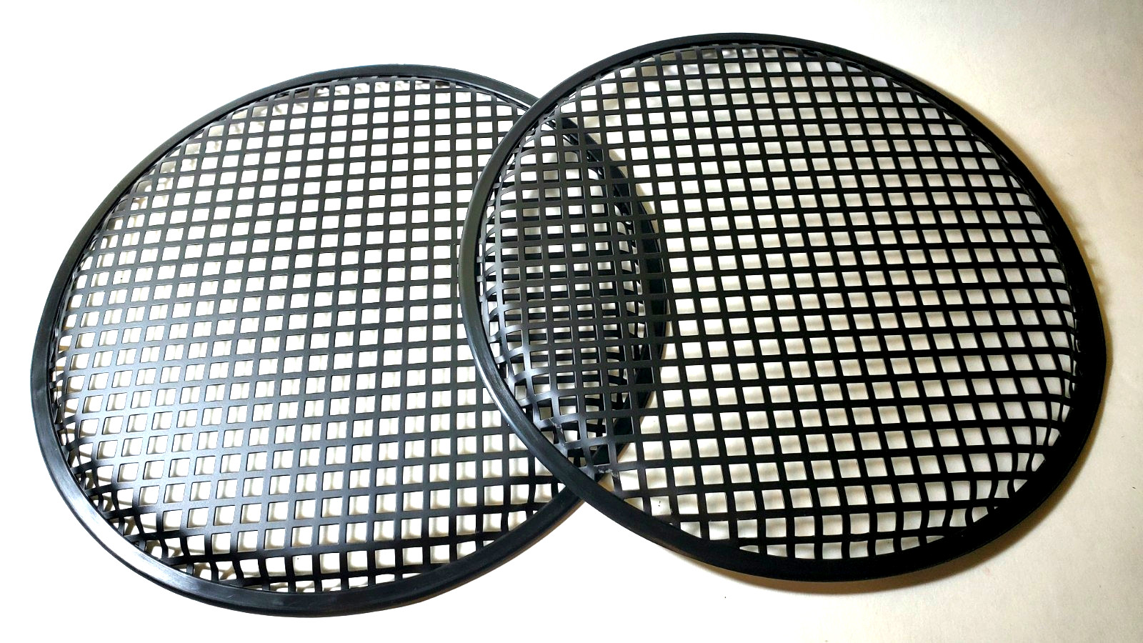 2 Pack 12" Metal Subwoofer/Speaker Waffle Grill Cover w/ Clips