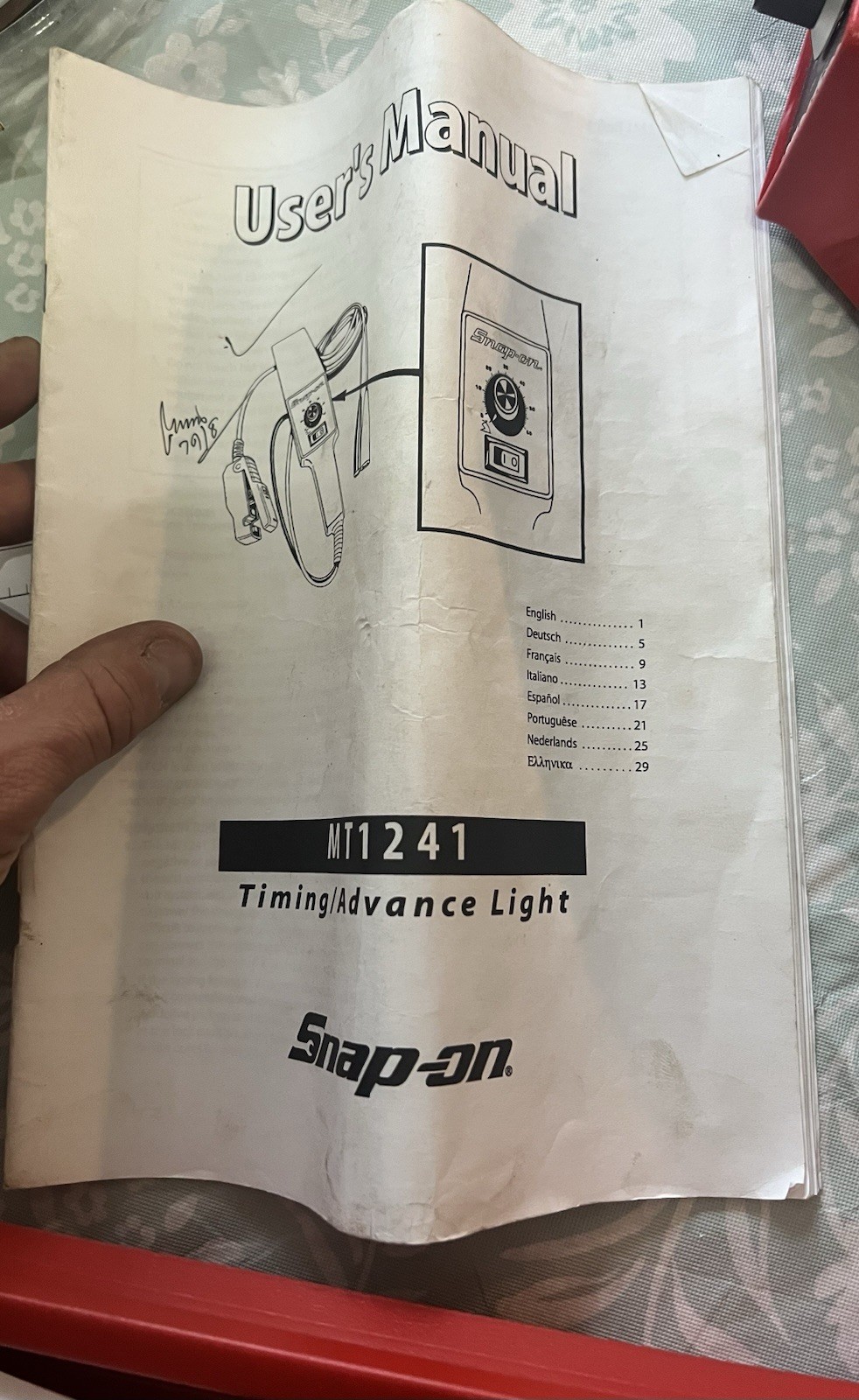 Snap On Timing Light Vintage Automotive Tested Pb103b Tach/advance Computerized