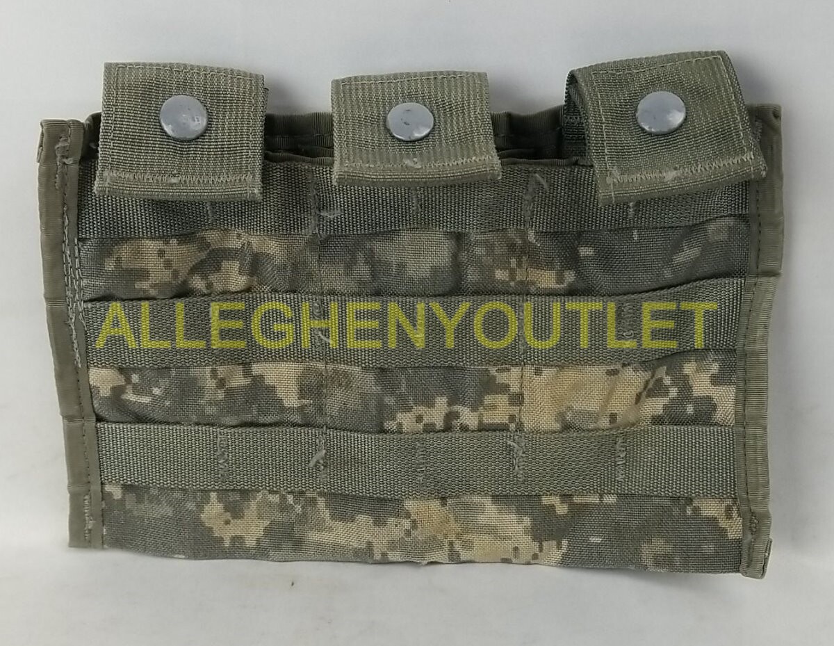 2 Pack USGI Military ACU Triple Mag Pouch Magazine 30 Round ARMY MOLLE EXCELLENT