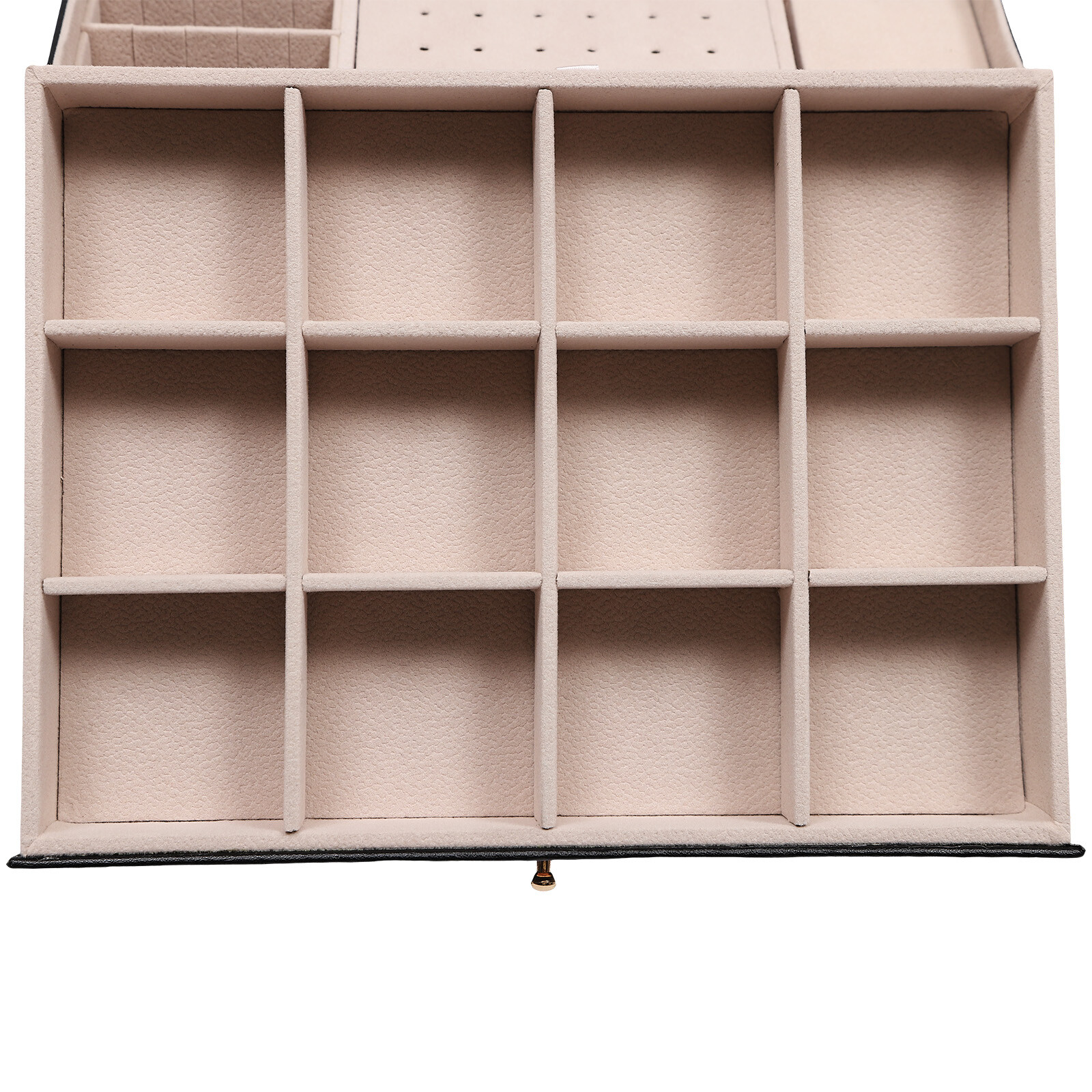 3-Layer Lockable Jewelry Box Organizer with Velveteen Lining