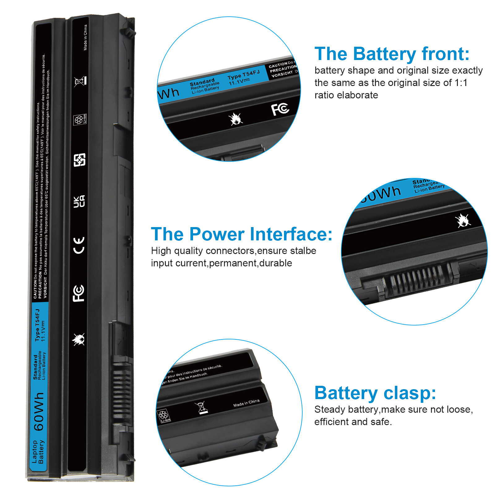 Lot Battery for Dell T54FJ 8858X Latitude E6440 E5430 E5520 E5530 E6420 E6430