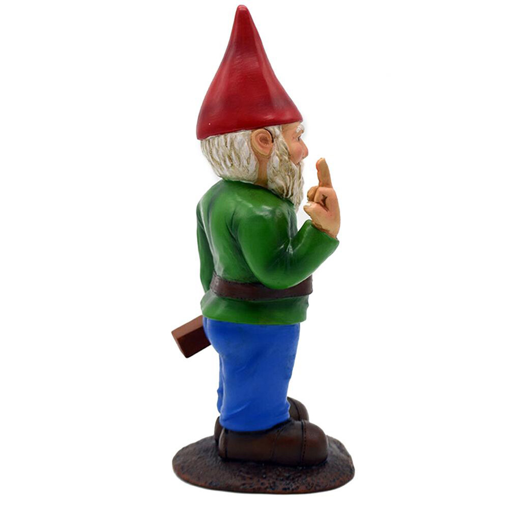 12CM Naughty Garden Gnome Lawn Ornament Funny Finger Dwarfs For Indoor Outdoor