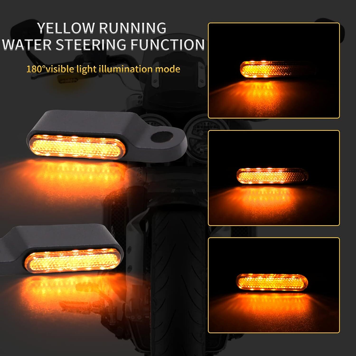 Handlebar LED Turn Signals Blinker Running Light For Harley Sportster 1200 883