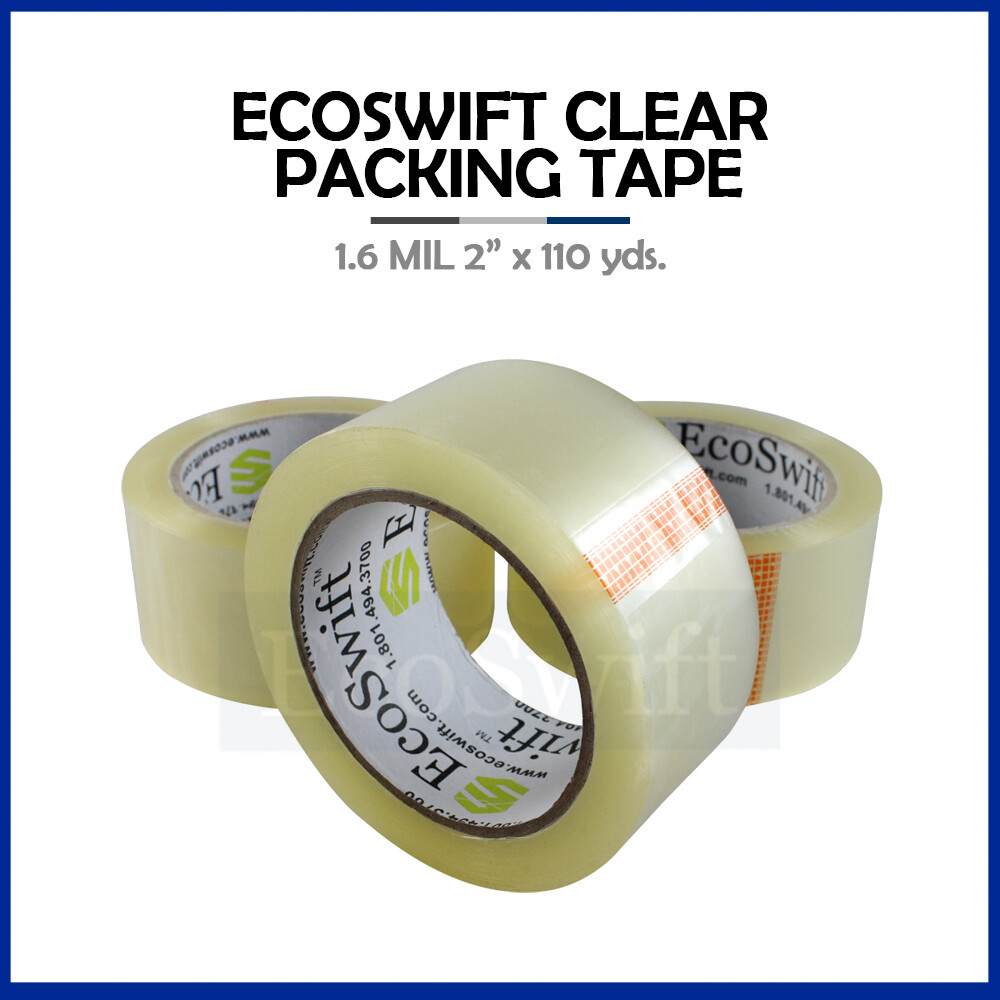 1 ROLL EcoSwift Carton Box Sealing Packaging Packing Tape 1.6mil 2" x 330 feet
