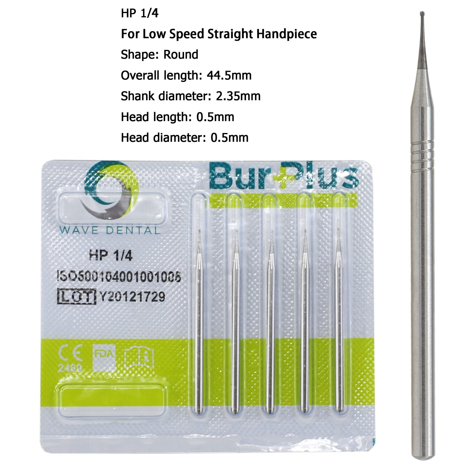 Wave Dental Carbide Burs Round HP Surgical Burs For Straight Handpiece HP 8 557