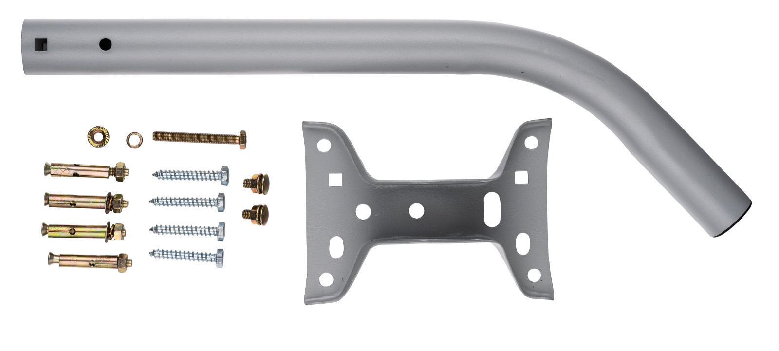 J Pole Mast Adjustable Antenna Satellite Dish Mount for Outdoor Roof/Wall/Eave