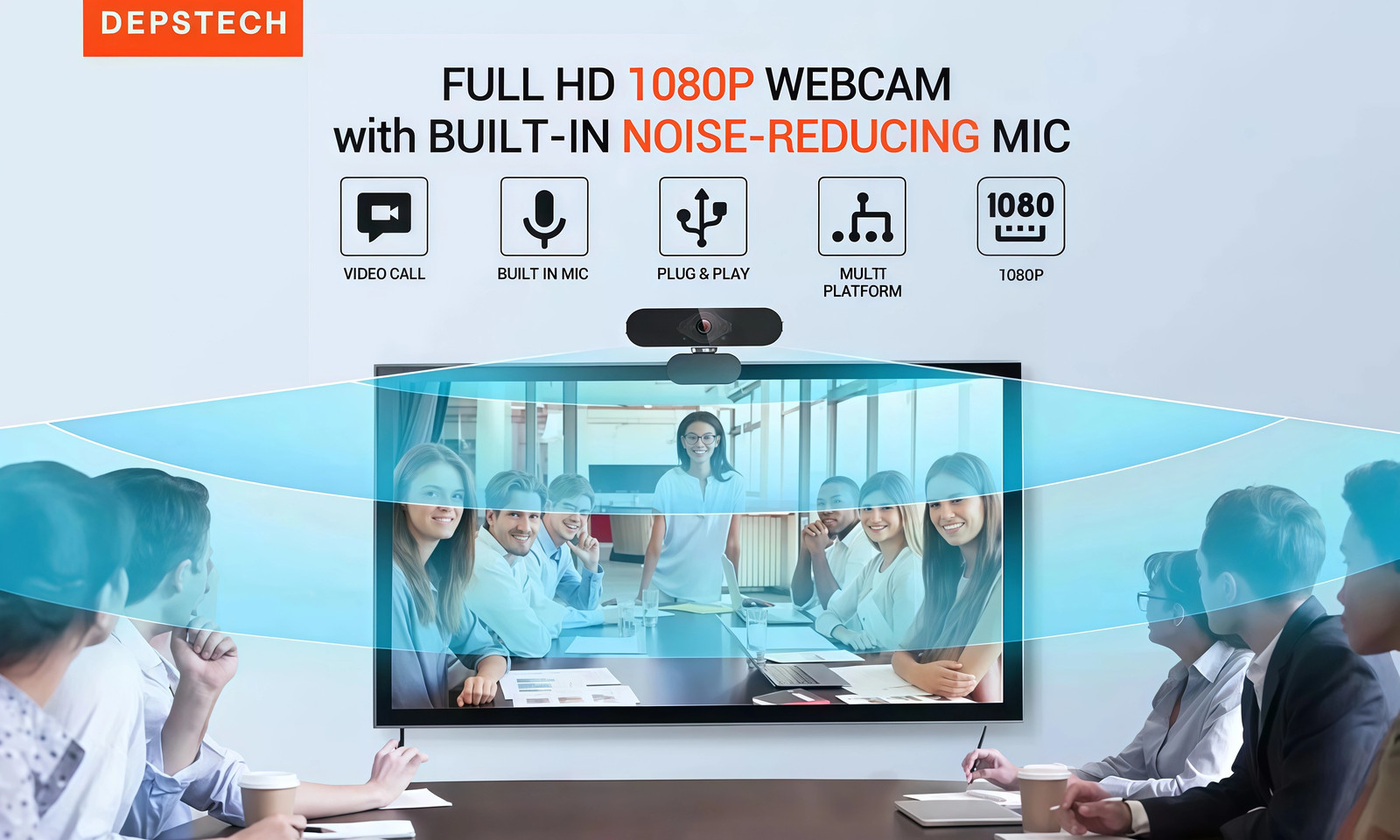 1080P Full HD USB Webcam for PC Desktop Laptop Web Camera with Microphone US