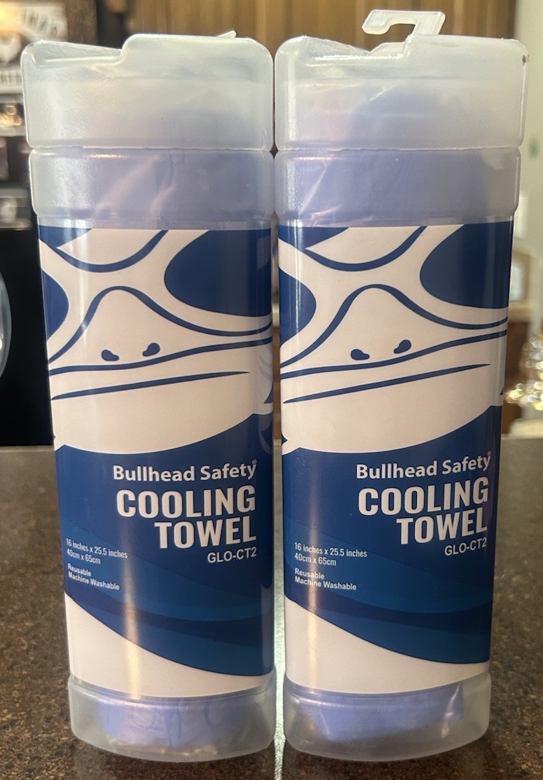 Bullhead Safety Cooling Towel - Lot Of 2 - Wet Activation! - Free Ship