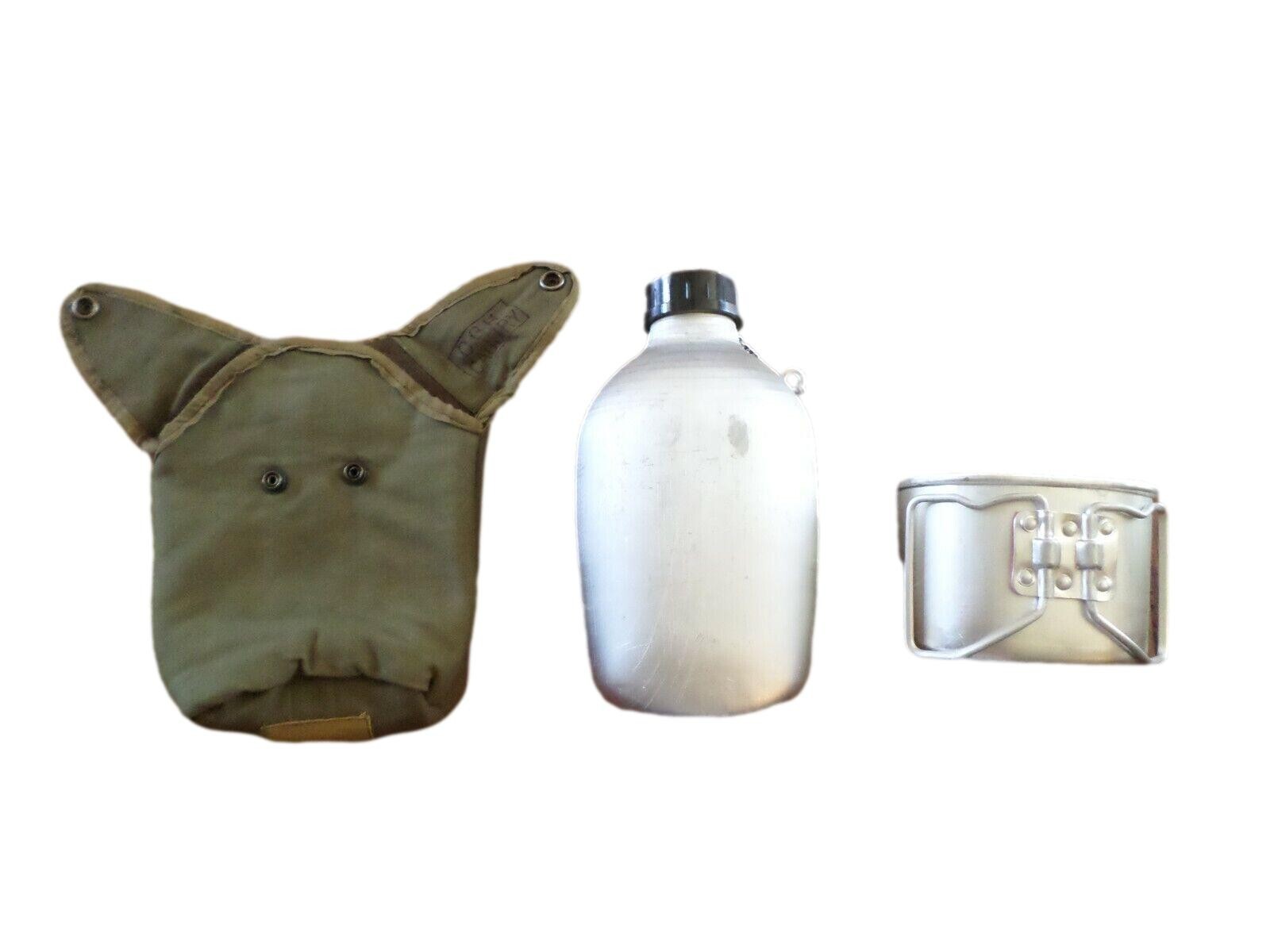 French Military Oversize Airborne Style Canteen With Cup & Cover 48 ounce