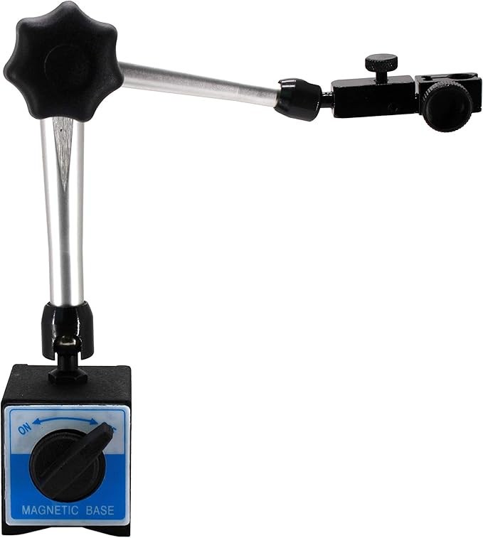 Indicator Holder Adjustable Magnetic Base Clamping Hole 8mm Max Pull 132lbs/60kg