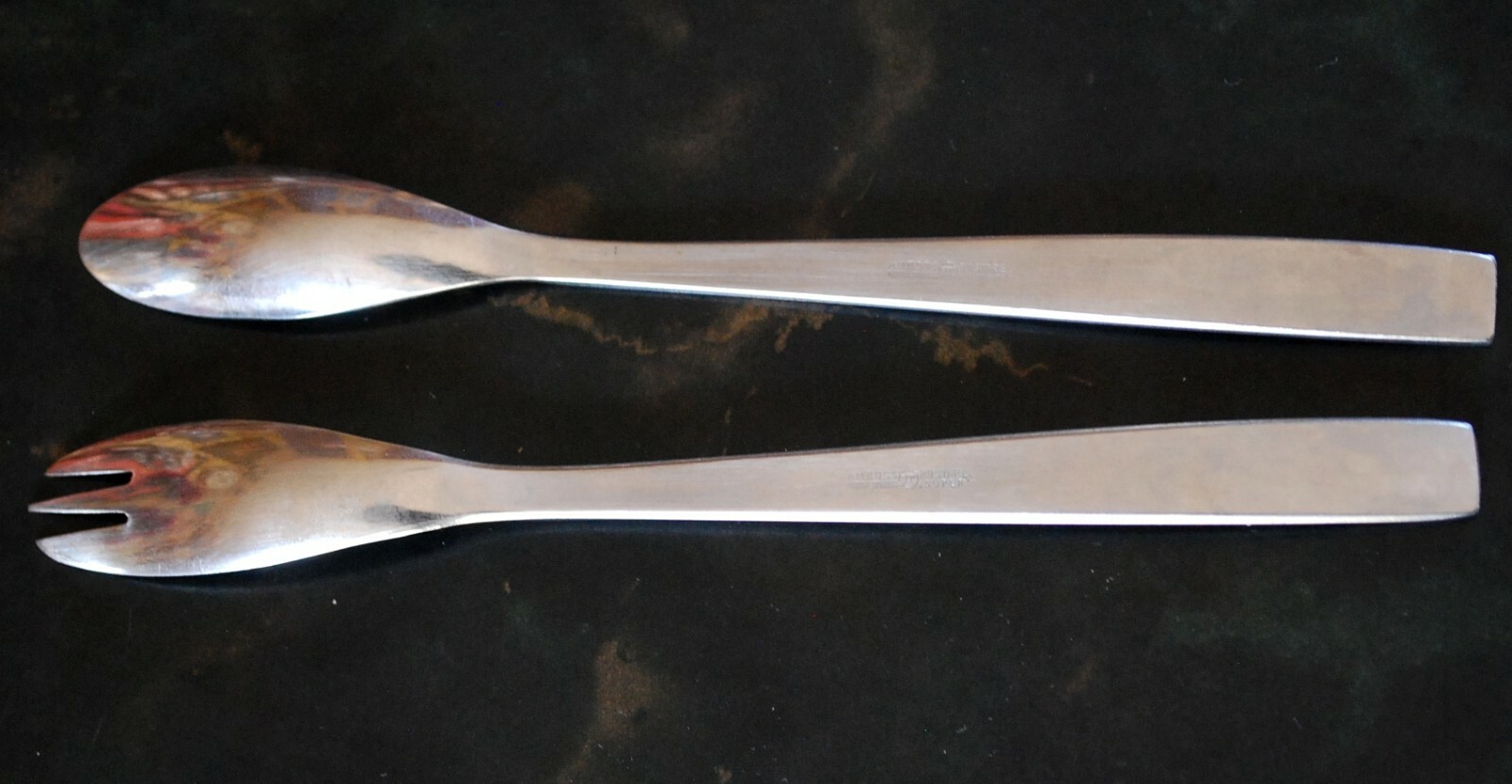 INDIVIDUAL HORS d'OEUVRES SET Vintage MODERN Amboss Austria Stainless Fork Spoon