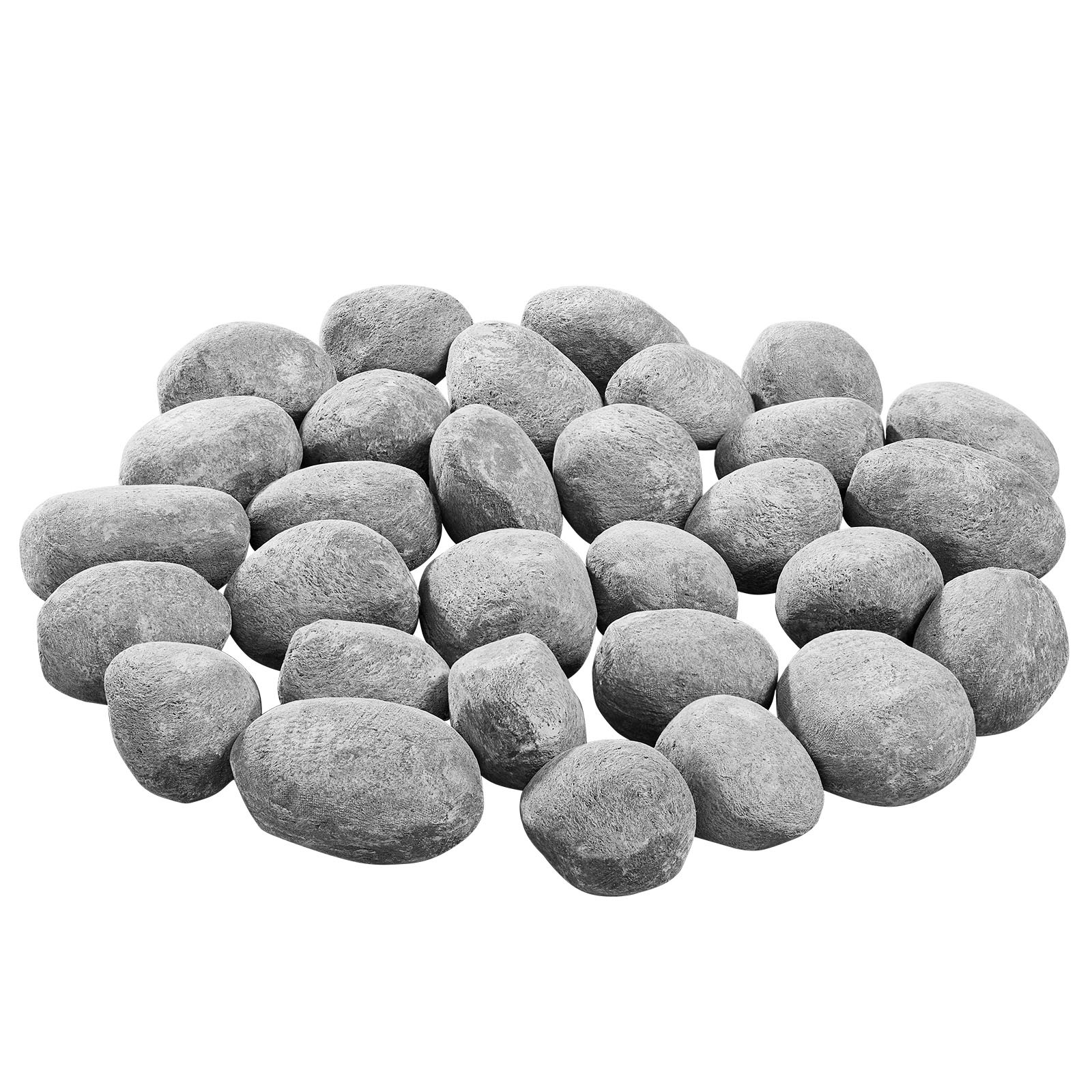 2-3 Inch 30 Pcs Ceramic Fire Pebble Stones Lava Rocks Reusable
