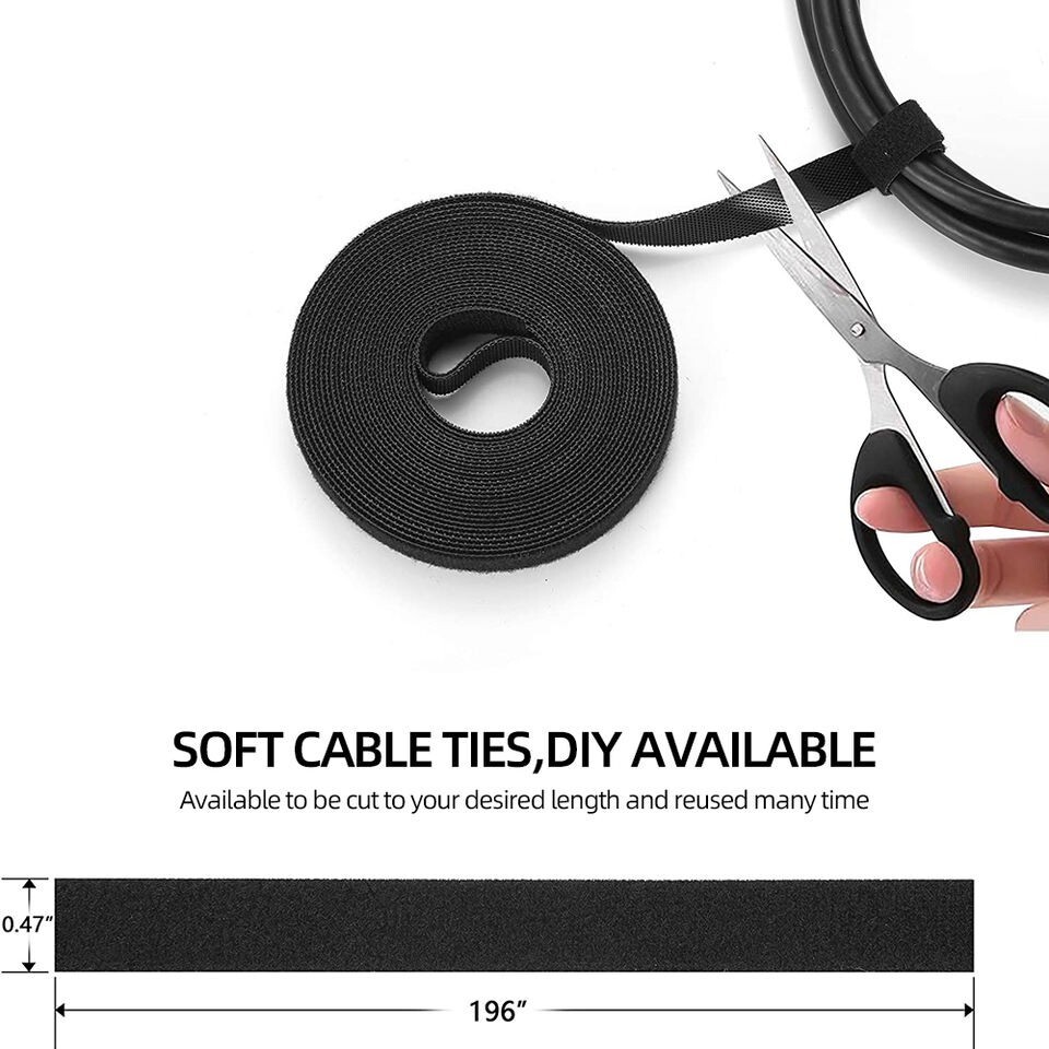 173 pcs. Cable Management Kit Wire/Cord Organizer Zip Ties Holder Clips Adhesive