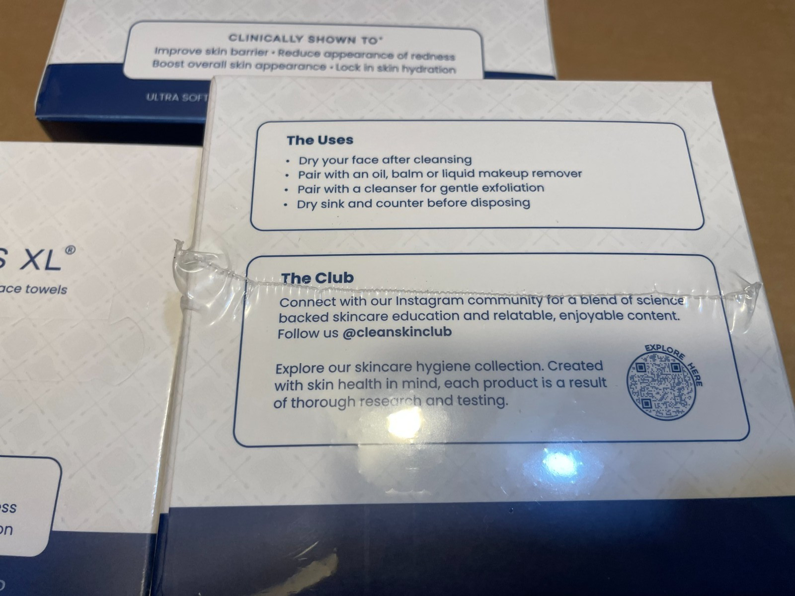 3pk Clean Skin Club Clean Towels XL 100% USDA Biobased Dermatologist (3x50=150)