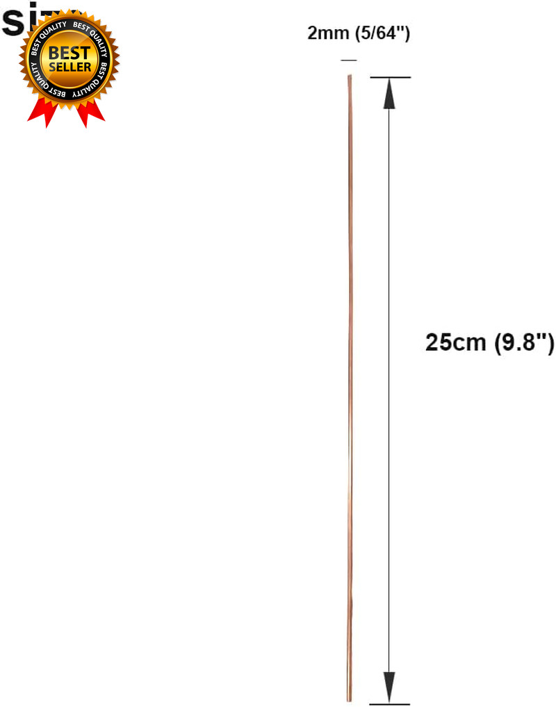 20Pcs Copper Brazing Rods Bcup-2 (5/64") 2Mm Phosphorus round Self Fluxing