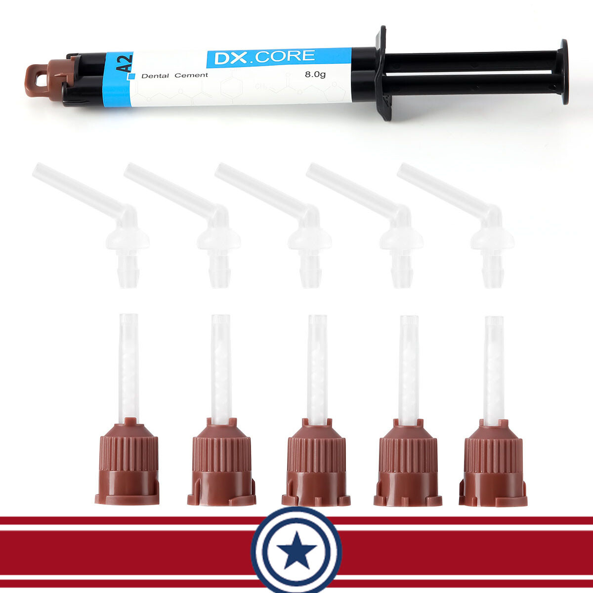 Dental Dual Cure Core Build Up Composite Resin Light and Self Cured A2 Shade