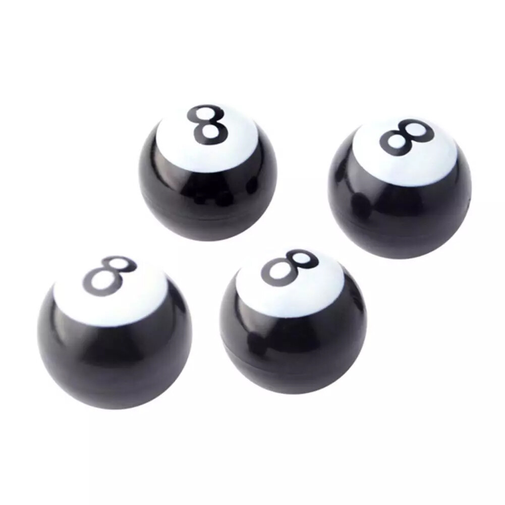 8Pcs Pool 8 Ball Tire/Wheel Car Tire Valve Stem Air Caps Cover for SUV Bicycle