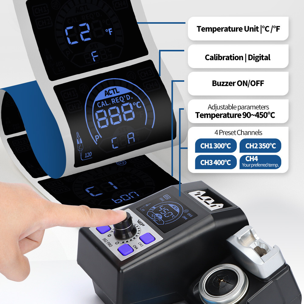 WEP SMT Hot Tweezers Soldering Station Desoldering Rework Station ESD KIT