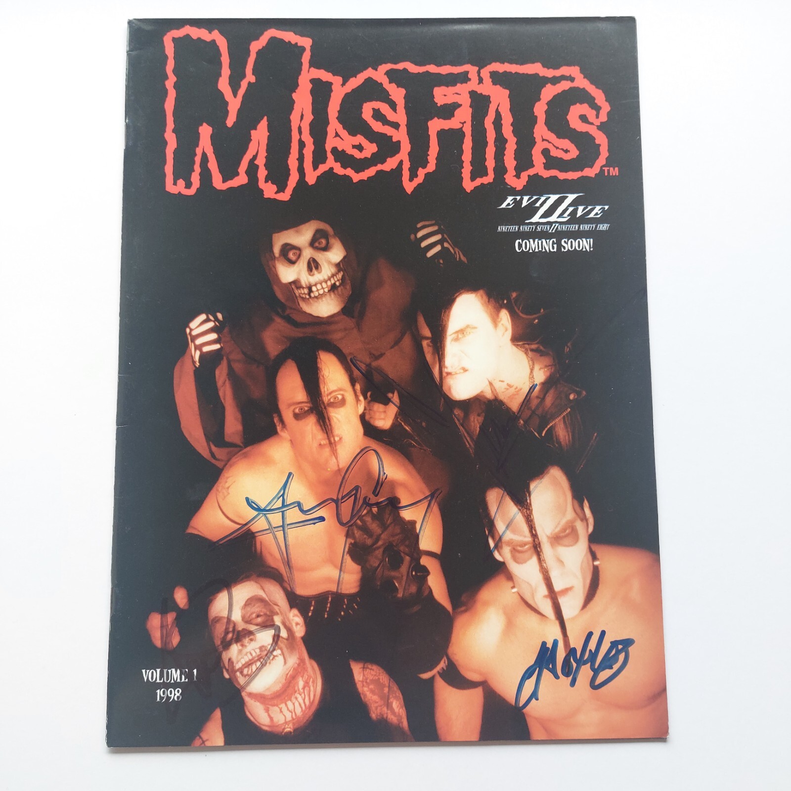 VTG Misfits Signed Concert Tour Program Autographed Evil Live Tour Book 1998