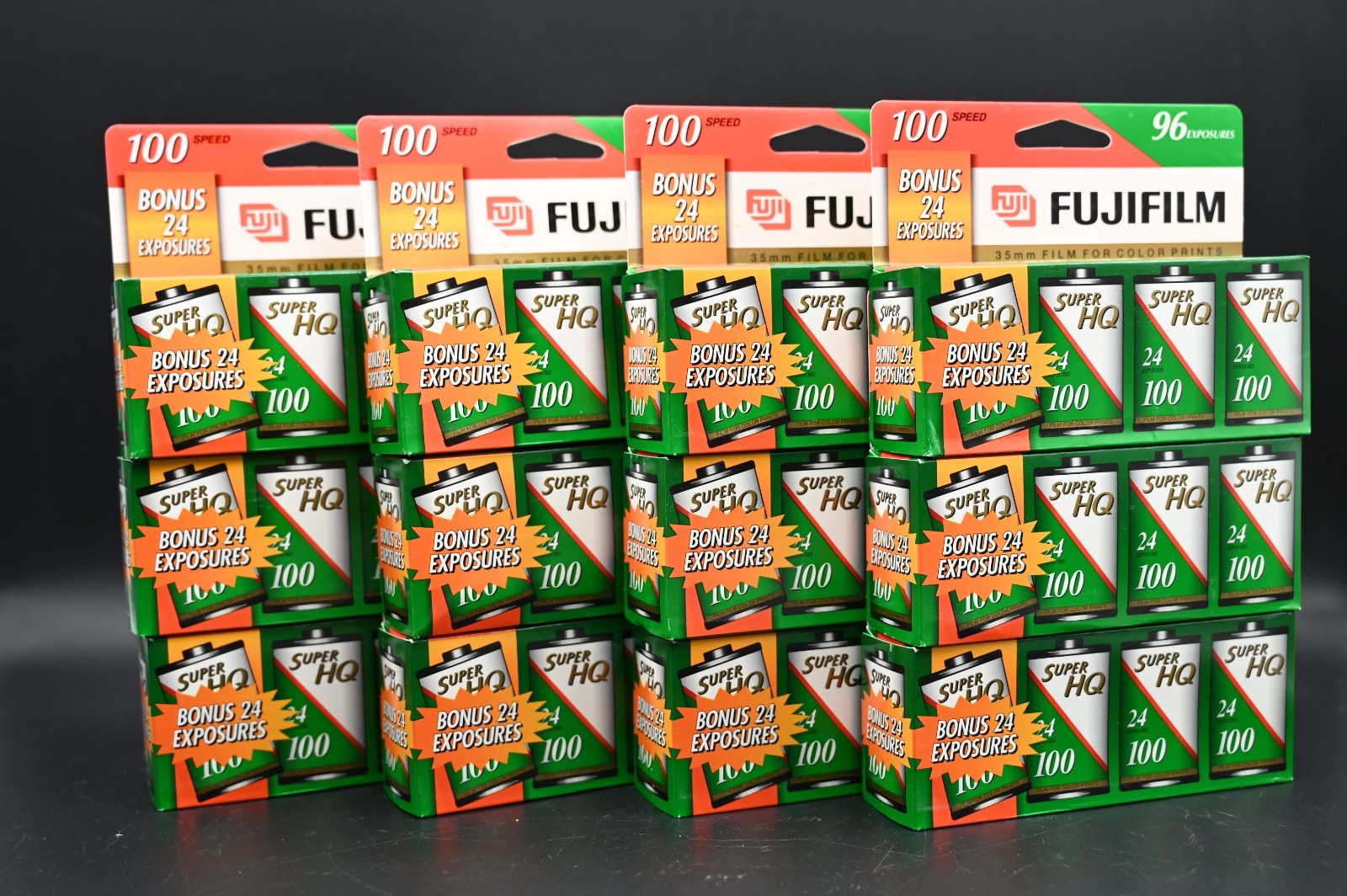 Fujifilm Fuji Super HQ 100 3 ROLL PACK 35mm Film UNUSED NEW 10/2000 12 AVAIL!