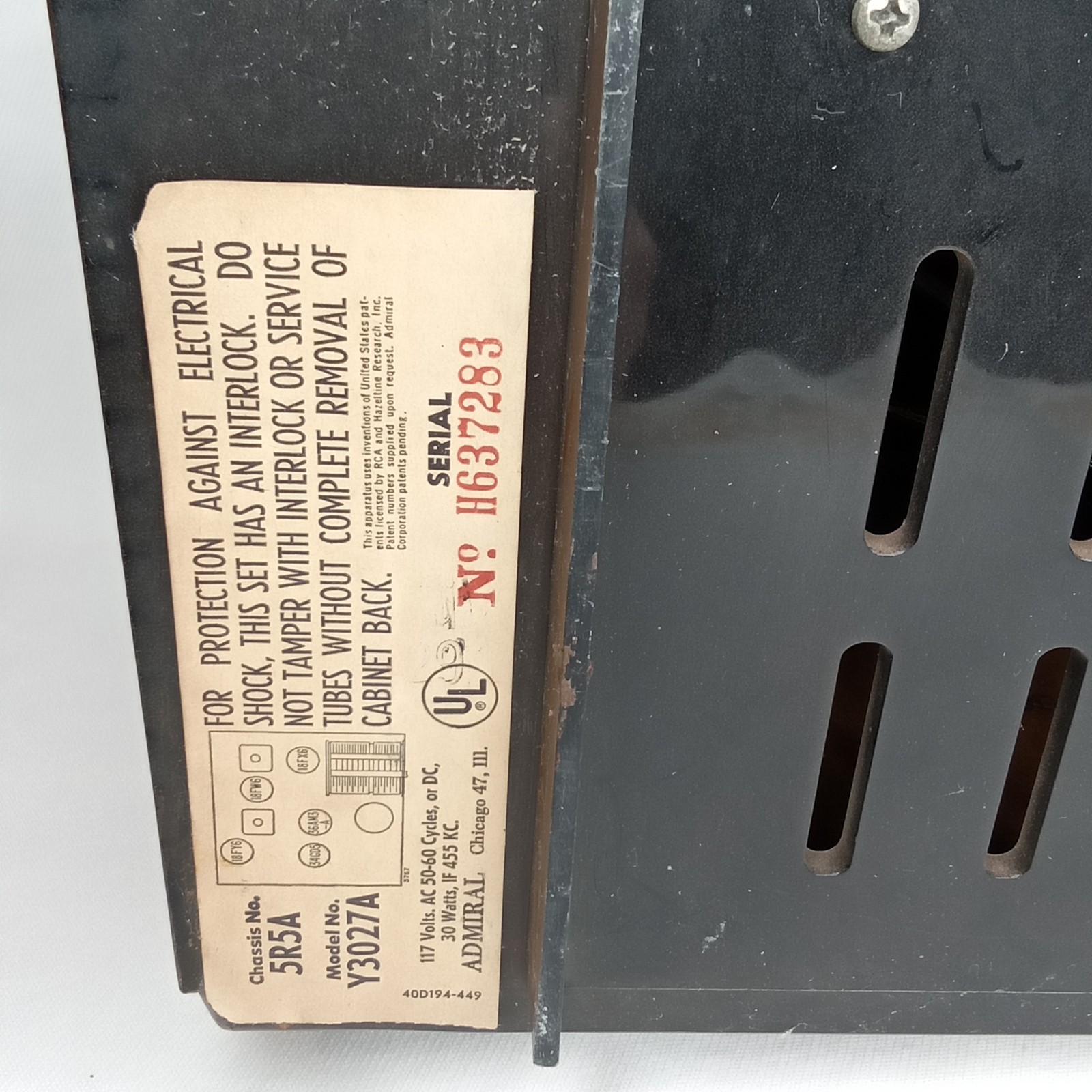 Mid Century Modern AM Radio Admiral Winston Model Y3027A Brown Made In USA 1950s