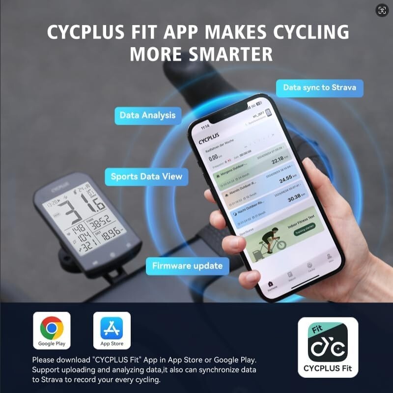 CYCPLUS M1 GPS Wireless Bike Computer Digital Speedometer with Bluetooth/ANT+