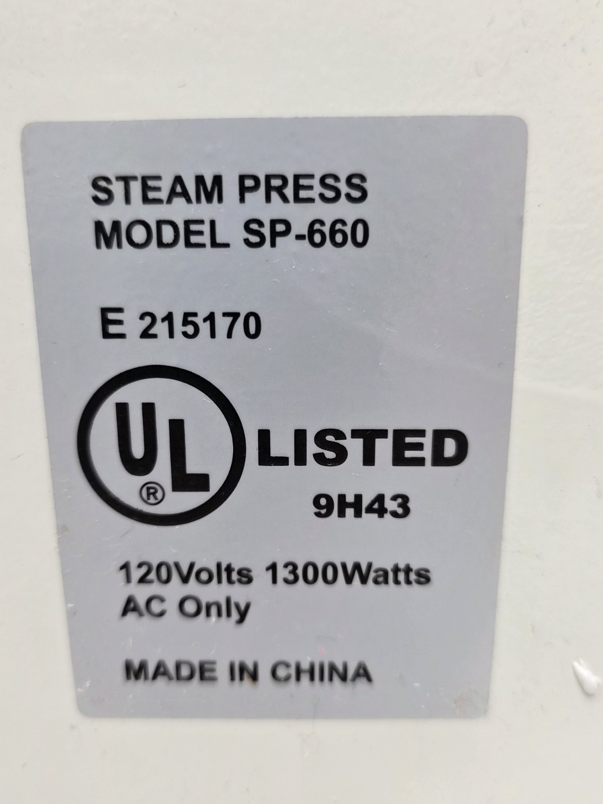 Steam Press SP-660 Professional Steam Fabric Press Machine