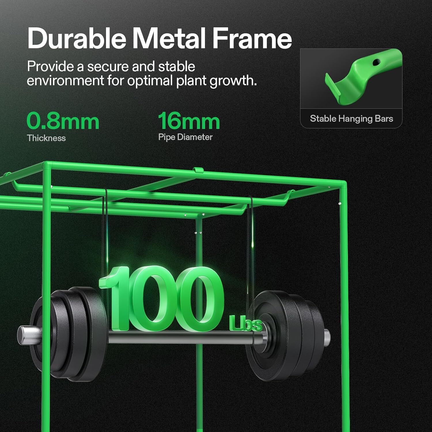 VIVOSUN 4x4ft Smart E42A+ Grow Tent Kit 400W LED Grow Light G6 Ventilation Kit