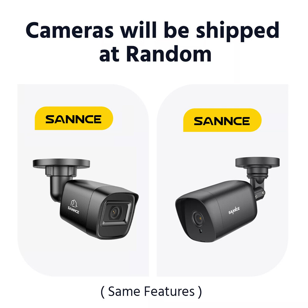 SANNCE 4CH 1080P Lite DVR 1080P CCTV Home Security Camera System Night Vision AI