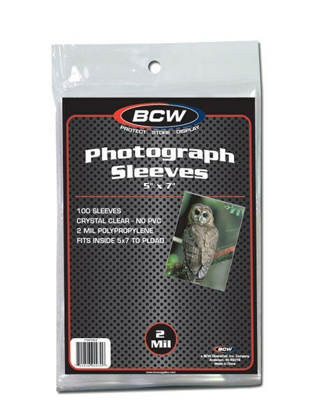 500 BCW 5x7 Acid Free 2-Mil Archival Poly Photo Sleeves 5 x 7 print soft sleeve