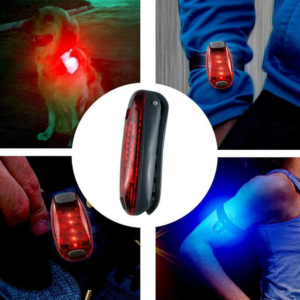 Night Safety Light 5 LEDs Strobe Waterproof Running Jogging Cycling Warning Lamp