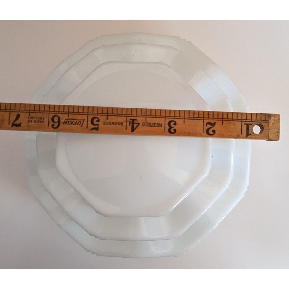 Vintage Art Deco Milk Glass Light Shade Skyscrapper Wedding Cake Pendant Shade