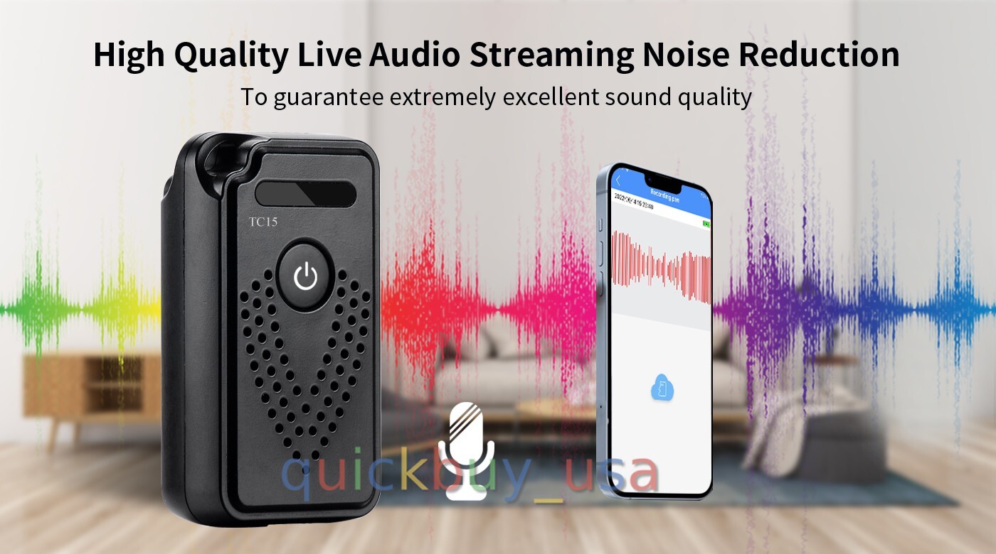 WiFi Voice Recorder Wireless Audio Recording Real Time Wifi Voice Recorder TC15