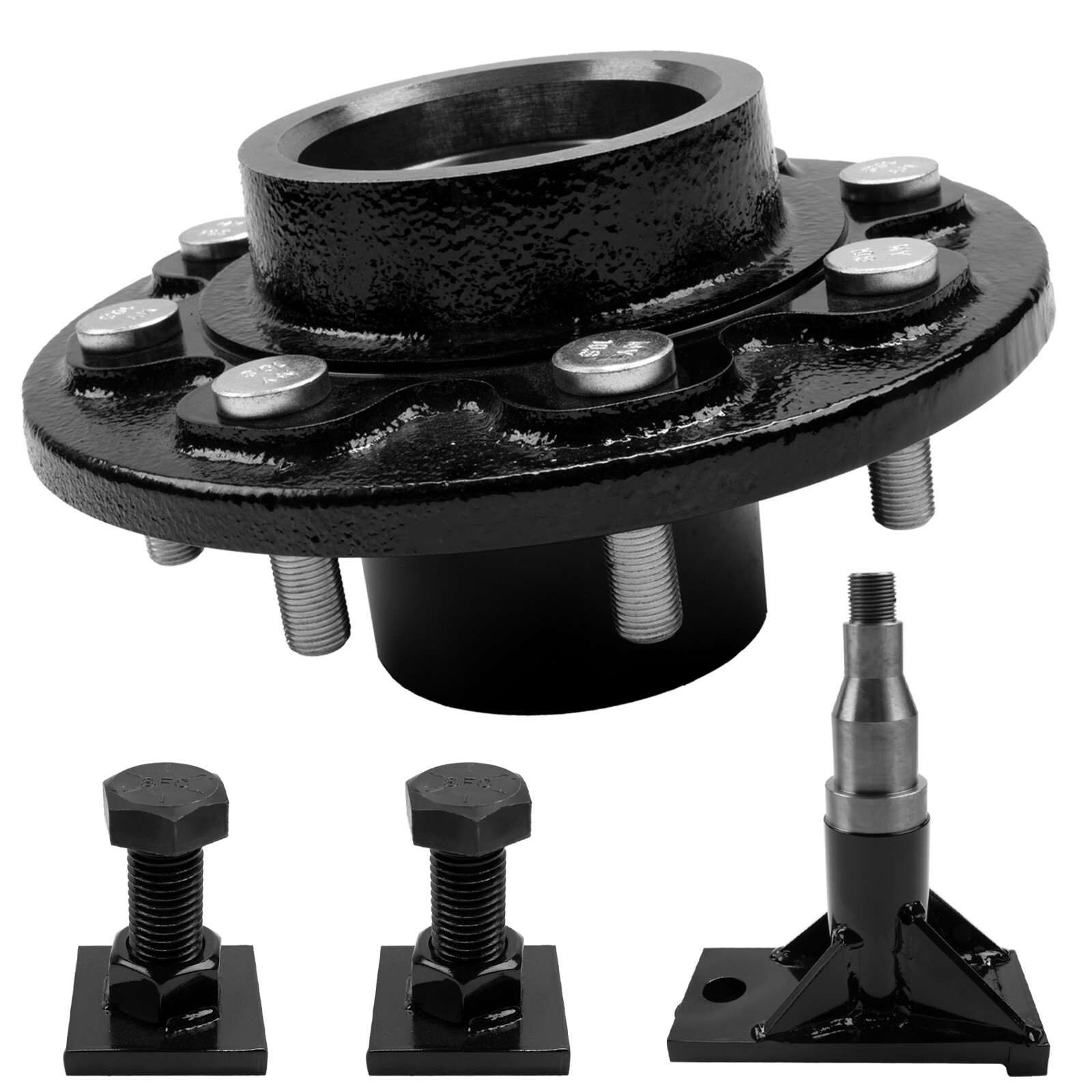 8 x 6.5 Lug Bolt On Wheels Fit For shipping Container Hub and Spindle Kit 8000LB