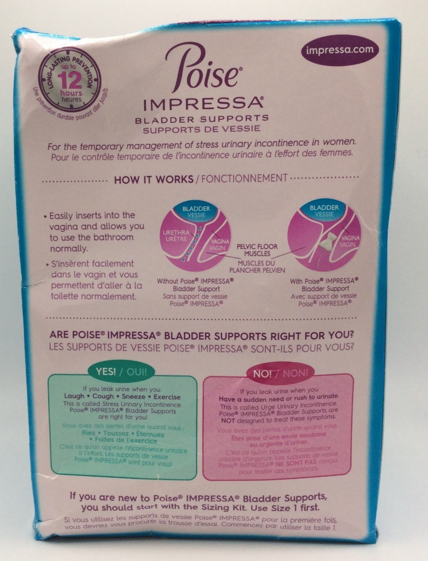 Poise Impressa Bladder Support Tampons, Size 1, 21 Count, 2029🎈FREE SHIPPING🎈