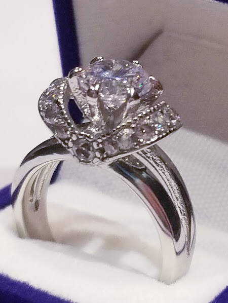 CLEARANCE SALE! 3.20 Ct LC Moissanite Solitaire Engagement Ring Stainless steel