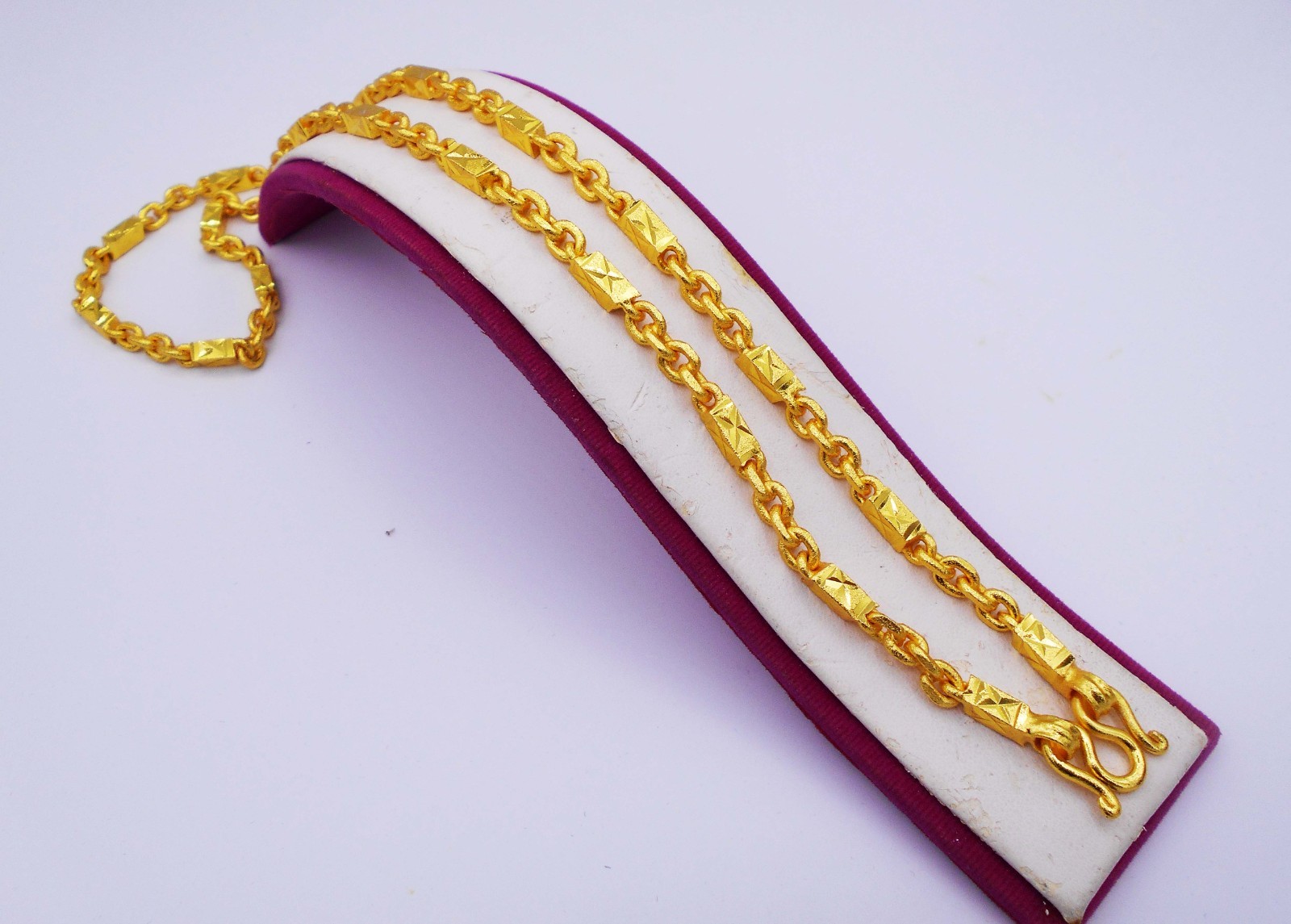 23K 24K THAI YELLOW GOLD Plated Necklace 24 Inch 50 Gram 4 MM Jewelry For Him