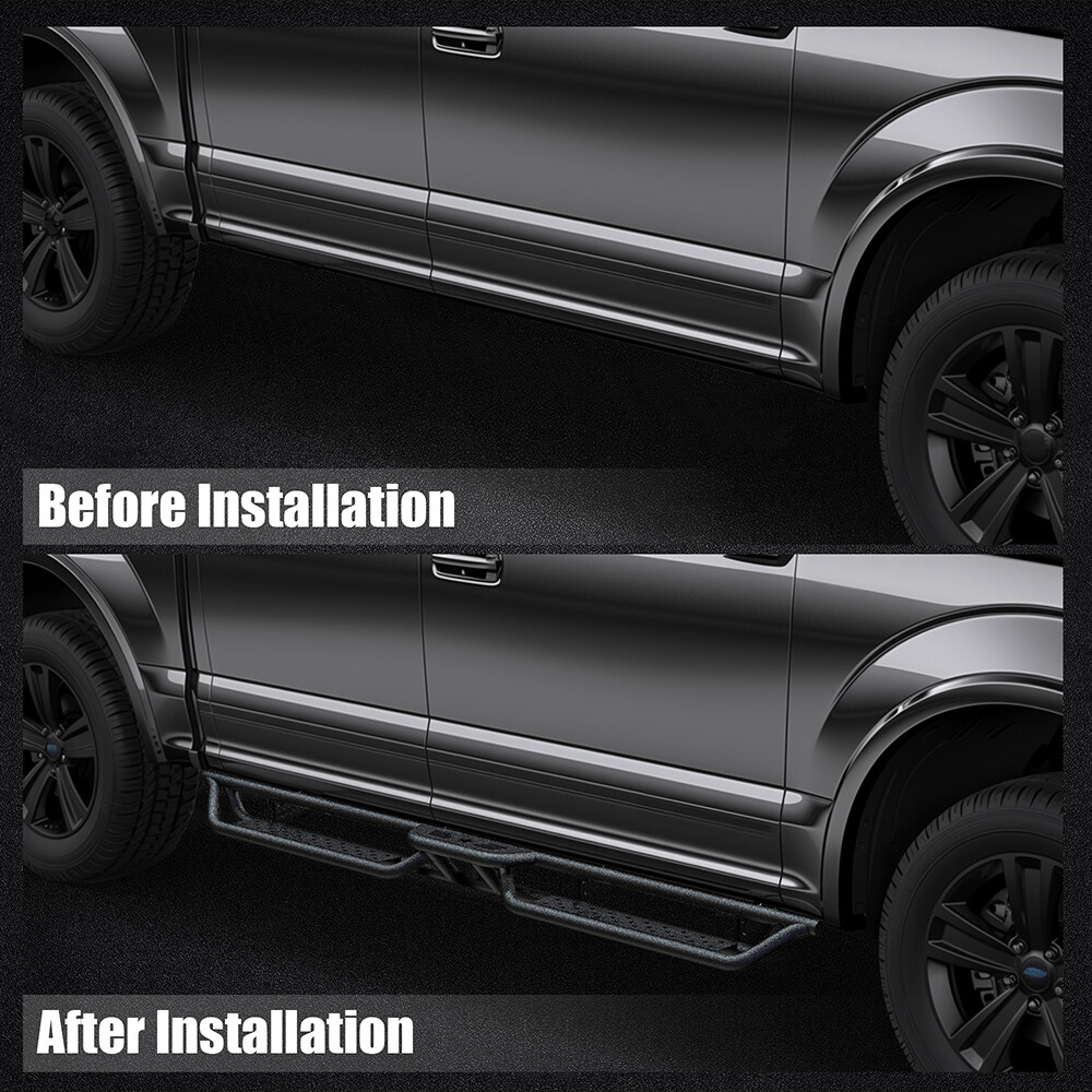 Drop Running Boards for 2005-2023 Toyota Tacoma Double Cab Steel Side Step Bars