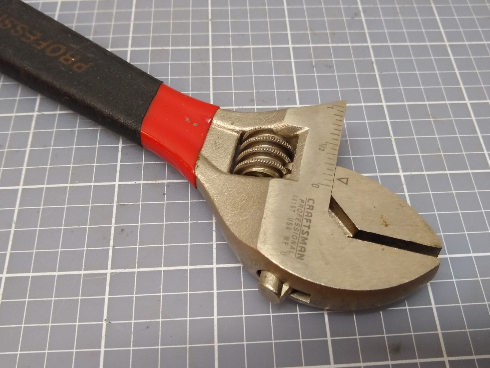 Sears Craftsman Professional Tools USA 8 Inch Adjustable Wrench WF 44167