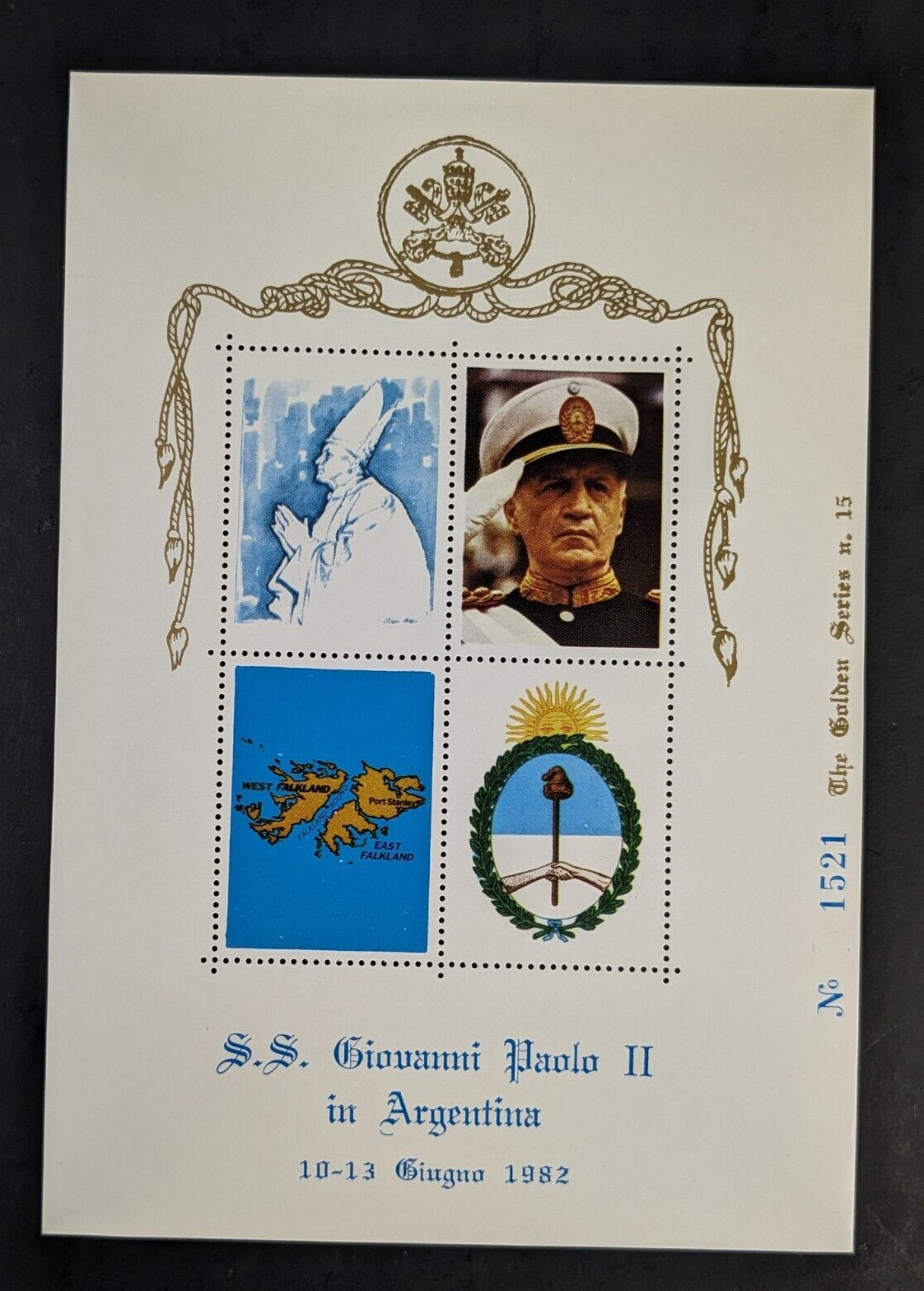 Pope John Paul II, The Golden Series Trip to Argentine, 6 Covers Plus Stamps