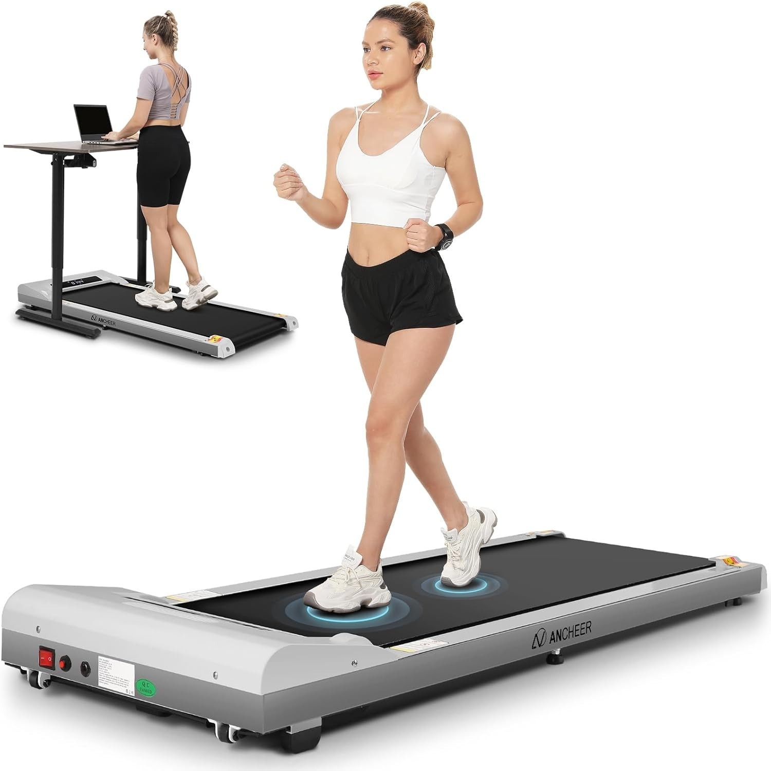 Treadmills for Home 300 lbs Weight Capacit,Smart Treadmill with LED Display