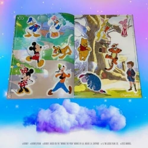 DISNEY 100 CRYSTAL ART STICKER PACK - NEW - 3 STICKERS + CRYSTALS